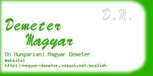 demeter magyar business card